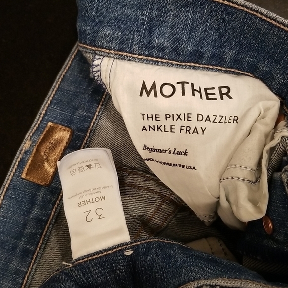 💕MOTHER💕 The Pixie Dazzler Ankle Fray Jeans ~ Beginner's Luck 32 NWOT - Picture 16 of 16